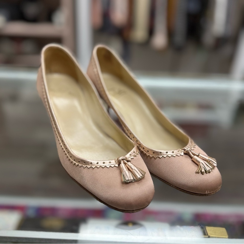 Christian Louboutin Satin Ballerina Heels Pumps Women’s 37.5 (US 7.5)